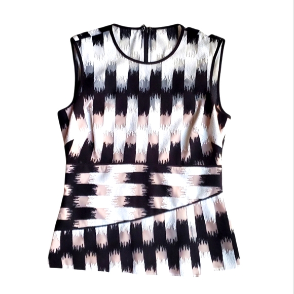 BCBGMaxAzria Tops - BCBG MaxAzria Assymetrical Peplum Sleveless Top